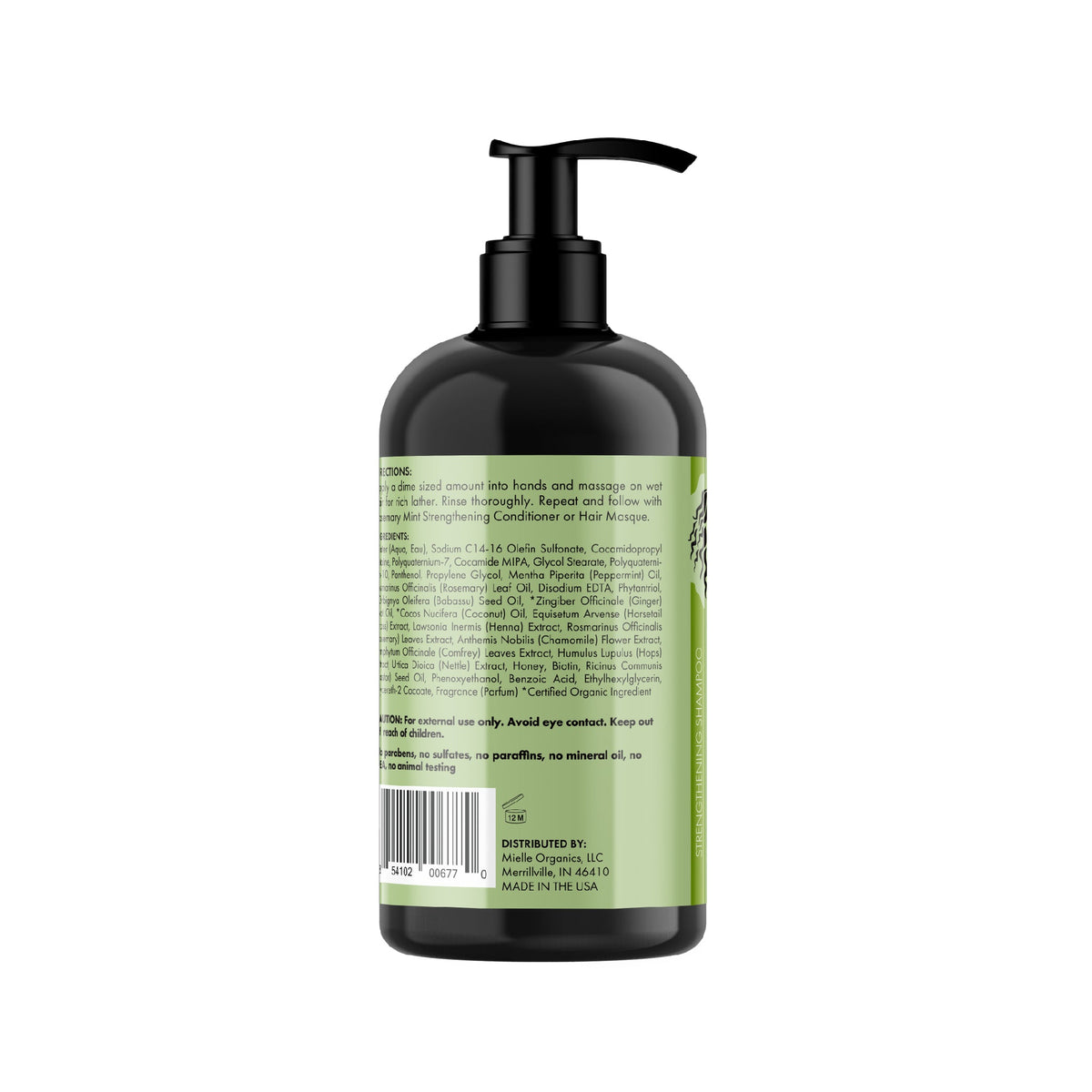 Rosemary Mint Shampoo - Back 