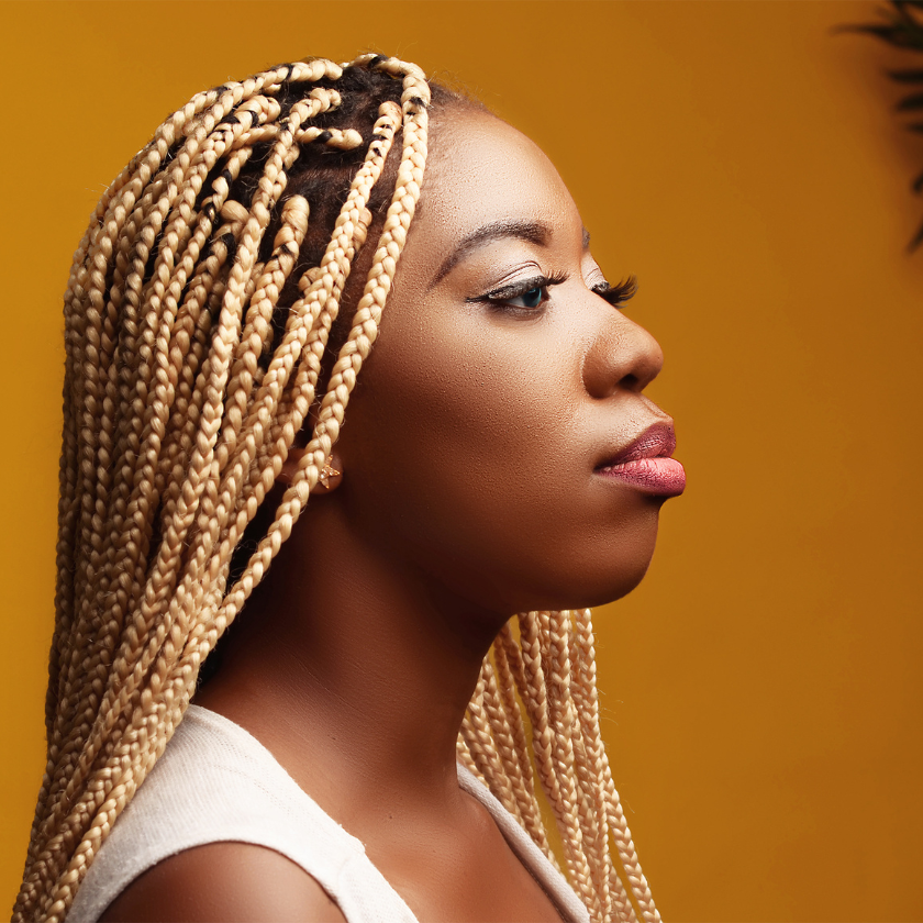 Braids hair Style using natural hair products